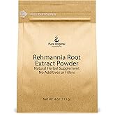 PURE ORIGINAL INGREDIENTS Rehmannia Root Extract Powder (4oz) Non-GMO, Chinese Foxglove, Traditional Herbal Supplement