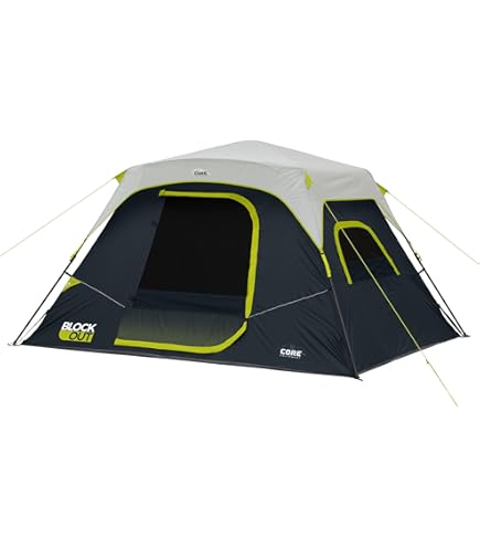 Amazon.com : CORE 6 Person Lighted Dome Tent : Sports & Outdoors