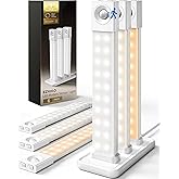 EZVALO 6-Pack Motion Sensor Under Cabinet Lighting with Charging Station | 8&rdquo; Rechargeable Wireless Closet Lights, Magnetic, 3 Color Temps, Dimmable for Kitchen, Pantry and Stairs