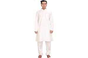 Exotic India Pure White Kurta Pajama