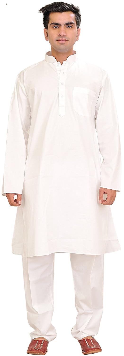 exotic india pure white kurta pyjama