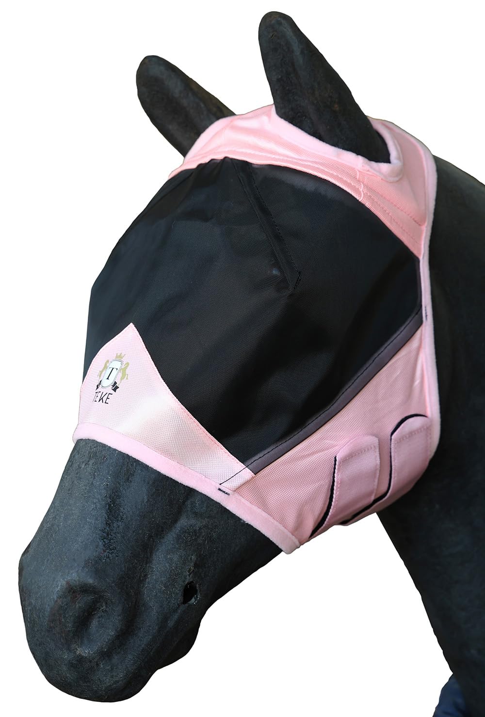 Photo 1 of T TEKE Fine Mesh Horse Fly Mask w/No Ears, UV Blocking 3D Eye Visor with Extra Fleece Cushioned Forehead, Protection from Insect Pests