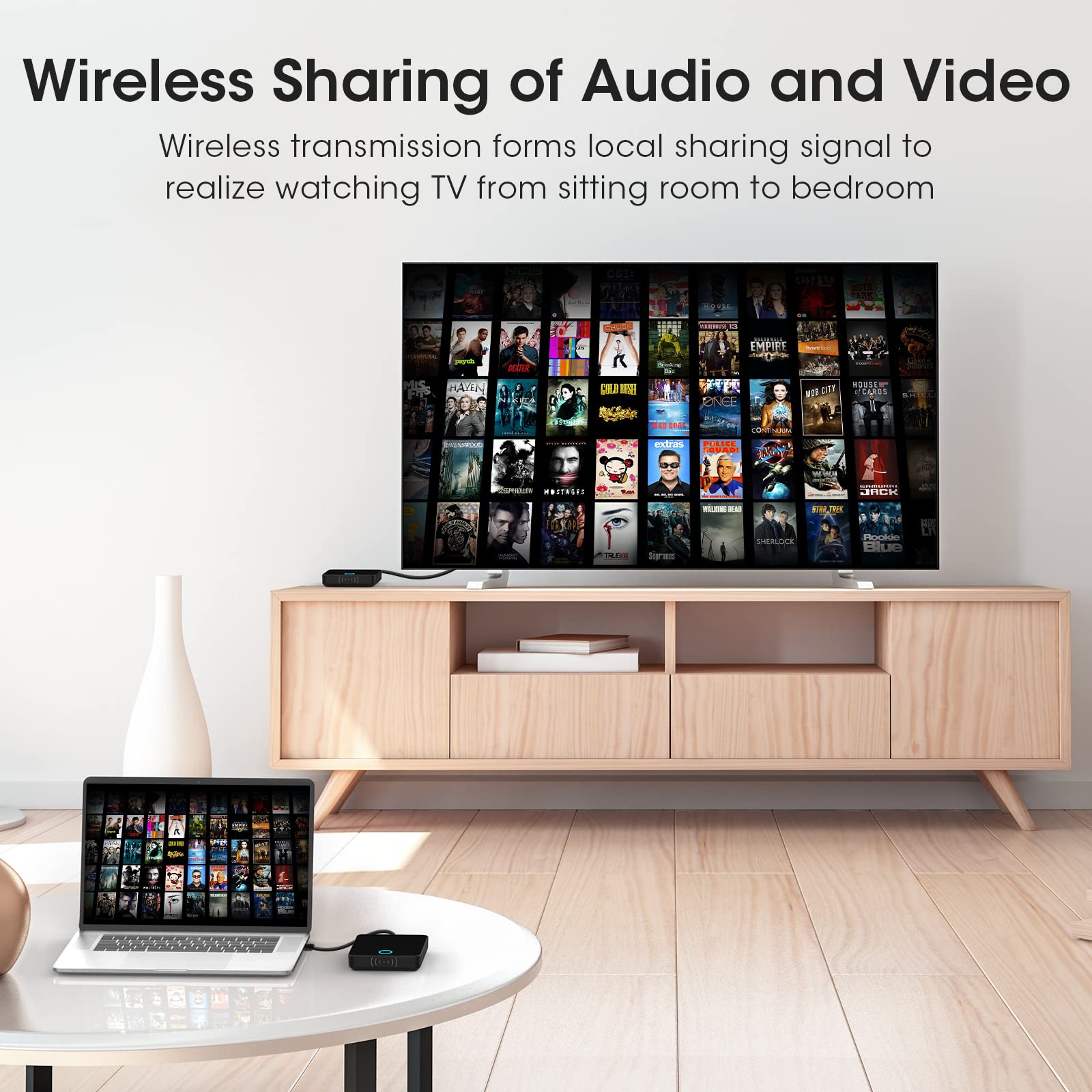 Wireless HDMI Transmitter and Receiver,Binken 150m Wireless HDMI Extender Support 1080P@60 Hz, Support 2.4/5GHz for Streaming Video Audio from Laptop, PC Satellite to HDTV Projector Model 810