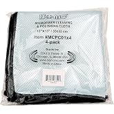 iSonic Microfiber Cleaning and Polishing Cloth, 13"x13", Pack of 4