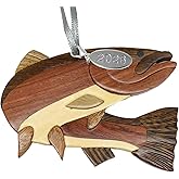 Steelhead Rainbow Trout Fishing Christmas Ornament 2026 Two-Tone Wood Christmas Ornament, Intarsia Design, Trout Ornaments, Trout Christmas Ornaments, Fishing Ornaments, Comes in A Gift Box
