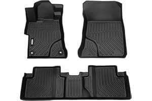 VIWIK Floor Mats Compatible for 2012 2013 2014 2015 Civic, Car Mats All Weather Custom Floor Liners Full Set Include 1st and 2nd Row Front & Rear, Automotive Floor Mats TPE Black