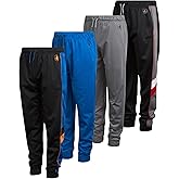Body Glove Boys Sweatpants - 4 Pack Performance Tricot Boys Joggers with Drawstring Waist - Kids Soft Stretch Athletic Pants