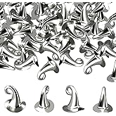 BENOSPACE 30 Pcs Witch Hat Charms Pendant Alloy Halloween Charms Antique Silver Wizard Hat Beads Accessories for DIY Jewelry Making Finding Crafts Earrings Bracelets Necklace Decorations Collection