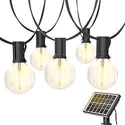 SUNTHIN Solar String Lights, 100ft Solar Patio