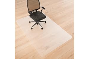 Naturei Office Chair Mat for Hard Floors- 72" x 46", Desk Floor Mat for Rolling Chairs, Clear Plastic Chair Mat, Easy Glide, Under Desk Floor Protector for Home and Office Use