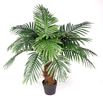Leaf Design UK Kunstpalme, realistisch, extra groß, 100 cm, Braun