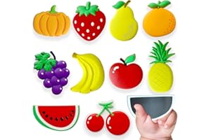Refrigerator Magnets for Toddlers, Cute Fruit Fridge Magnets for Kids Large Size Toddler Magnets for Refrigerator Full Back M