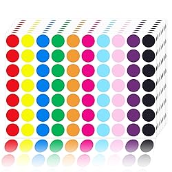 Ouzoustate 2800 PCS Dot Stickers- 3/4" Round Circle