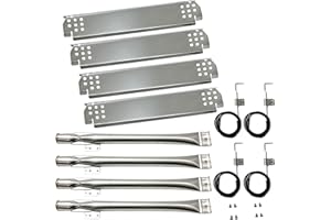 Direct store Parts DG262 Grill Burner 14 7/8", Heat Plates 14.6" x 4.2", Igniter Kit fits for Nexgrill 720-0830H,720-0888N/S,720-0783E,720-0830X, for Home Depot Nexgrill 4 Burner 720-0830H