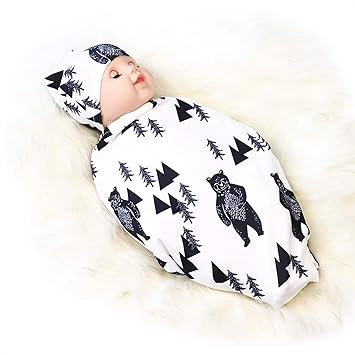 swaddle and beanie set