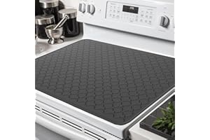 Epinovo Stove Top Cover for Electric Stove | Silicone Stove Mat for Glass Top Stove | 28×20 Inches Heat Resistant Glass Cooktop Protector | Gray