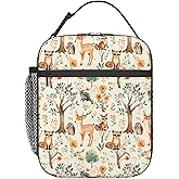 ainori Reusable Vintage Animal Lunch Box for Kids Girls Boys Women Adult, Insulated Woodland Trees Lunch Bag,Polyester Cooler Cute Handbags Case for School Picnic Work Travel Beach or Hiking