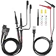 AUTOUTLET P2200 Universal Oscilloscope Probe with Accessories Kit 200MHz Oscilloscope Clip Probes 1X 10X with BNC Minigraber Test Lead