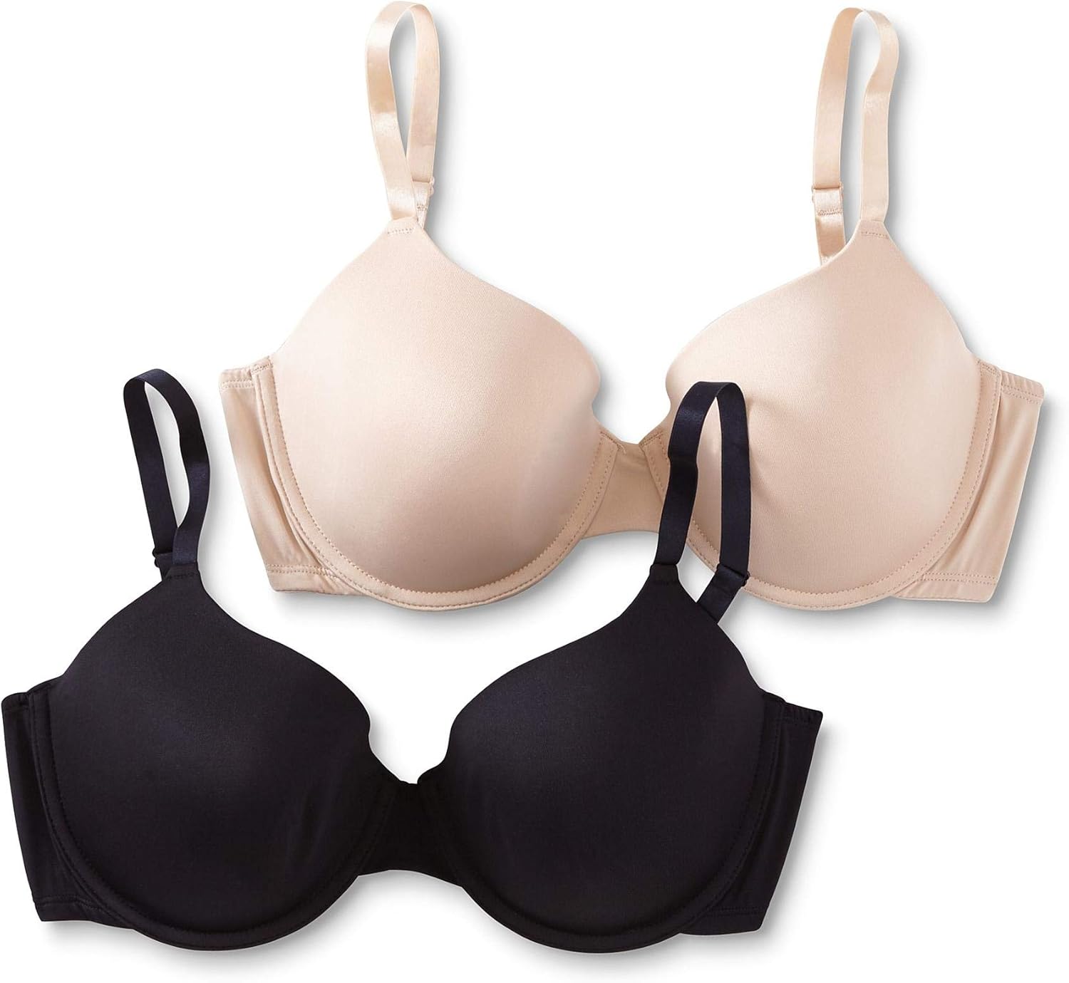 Bestform Women s 2 Pack T Shirt Bras BF108 40DD Sand Black At Amazon 