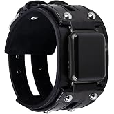 VIQIV Leather Band Compatible with Apple Watch Band 49mm(Ultra) 45mm 44mm 42mm 41mm 40mm 38mm, Studded Bracelet for Apple Watch Band for Men, Vintage Punk Wristband Spike Bracelet Strap for iWatch Series SE/9/8/7/6/5/4/3/2/1