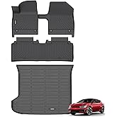 ANBINGO® Floor Mats & Cargo Liner for KIA EV6 2022-2024, GT/GT-Line, All Weather Floor Liner for EV6, 2022 2023 2024 EV6 Car Mats Accessories-Black