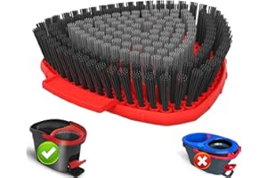 Fatmass Scrub Brush Mop Head Replacement Compatible with O Cedar EasyWring 1 Tank Spin Mop,New Upgrade Stiff Bristle Shower Brush Scrubbing Brush Cleaning Brush for Bathroom, Kitchen, Tub, Tile