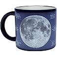 The Unemployed Philosophers Guild Heat Changing Moon Mug - Add Coffee and Names of Landing Sites Astronauts and More Appear