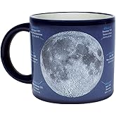 The Unemployed Philosophers Guild Heat Changing Moon Mug - Add Coffee and Names of Landing Sites Astronauts and More Appear