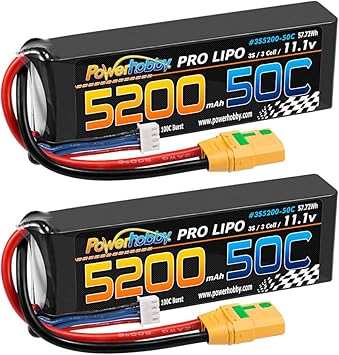 PowerHobby 3S 11.1V 5200mAh 50C Lipo 