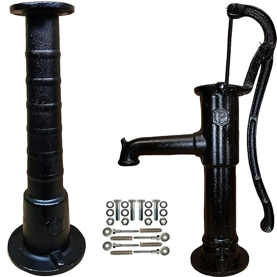 Schlichte Schwengelpumpe mit Pumpenständer - Diese Gartenpumpe Brunnenpumpe Handpumpe ist der Blickfang in ihrem Garten und f