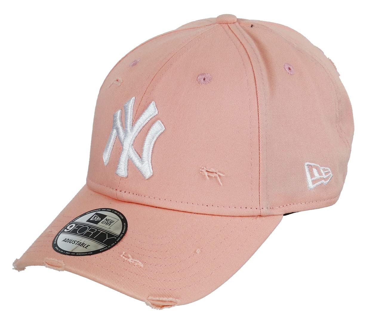 New Era New York Yankees 9forty Adjustable Cap Distressed Seasonal Pink - One-Size
