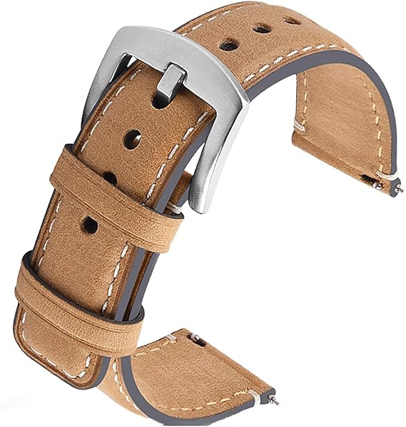 Amazon ストラップヴィンテージレザーストラップ レザーストラップメンズおよびウィメンズ メンズハンドメイドダークレザーストラップ 手作り のビンテージレザーストラップ レザーストラップ交換用ストラップ 18mm 時計バンド 腕時計 通販