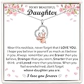 ACOGVN Gifts for Mom and Daughter, Mother and Daughter Heart Pendant Necklace Birthday Christmas Mothers Day Valentines Graduation Back to School Gifts for Girls Women