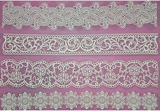 Amazon Com Four C Silicone Lace Baking Mat Fondant Flower Pattern