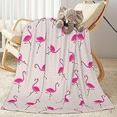 Duduho Pink Flamingos Baby Blanket Ultra Soft Throw Blankets All Season Warm Light Weight Cozy Plush Blankets for Home Bedroom Sofa Chair Travel, 30"X40"