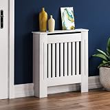 Vida Designs Chelsea Radiator Cover White Small Modern Vertical Slat