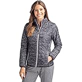 Cutter & Buck Rainier Primaloft Womens Eco Insulated Full Zip Printed Puffer Jacket