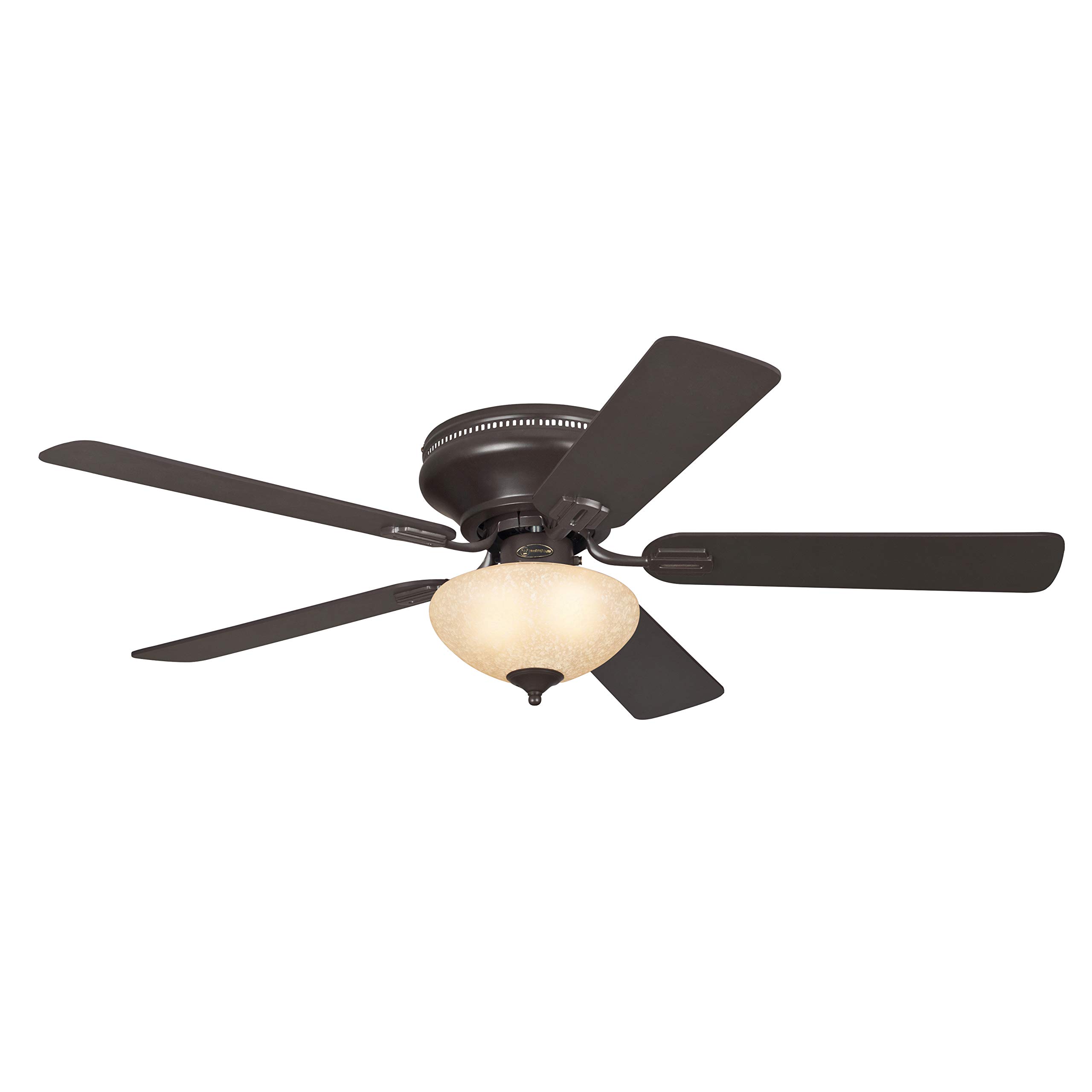 Westinghouse Lighting 72154 Everett One-Light 132 cm Five-Blade Ceiling Fan, Espresso Finish with Scavo Glass Bowl
