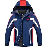 Wantdo Men's Mountain Waterproof Ski Jacket Warm Winter Snowboarding Jacket Snow Rain Coat