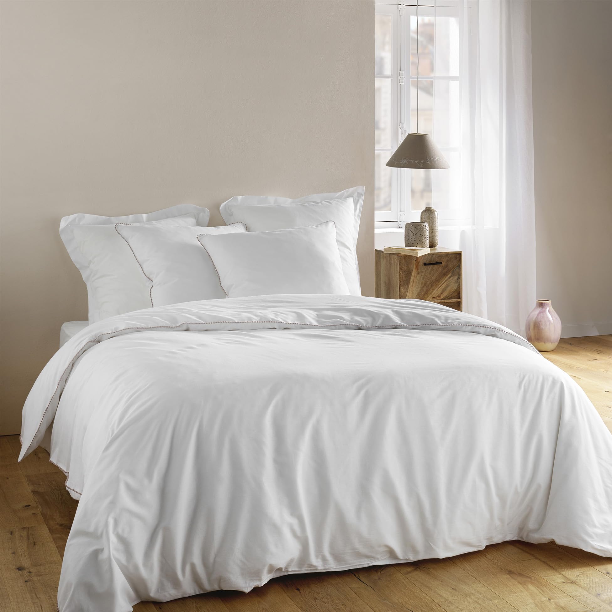 Douceur d'Intérieur, Noémie Bed Linen 240 x 220 cm 3-Piece 100% Cotton
