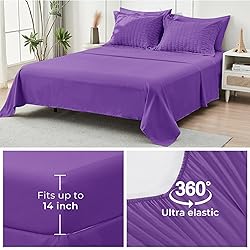 HYMOKEGE Dark Purple Full Size Comforter Sets