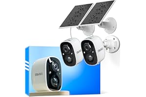 Sovmiku 2CG6 Solar Security Camera Wireless Outdoor,Battery Powered,Easy to Setup,PIR Motion Detection,Two Way Audio, Audible Flashlight Siren,2.4GHz Wi-Fi Color Night Vision, 180 Days Exchange Policy