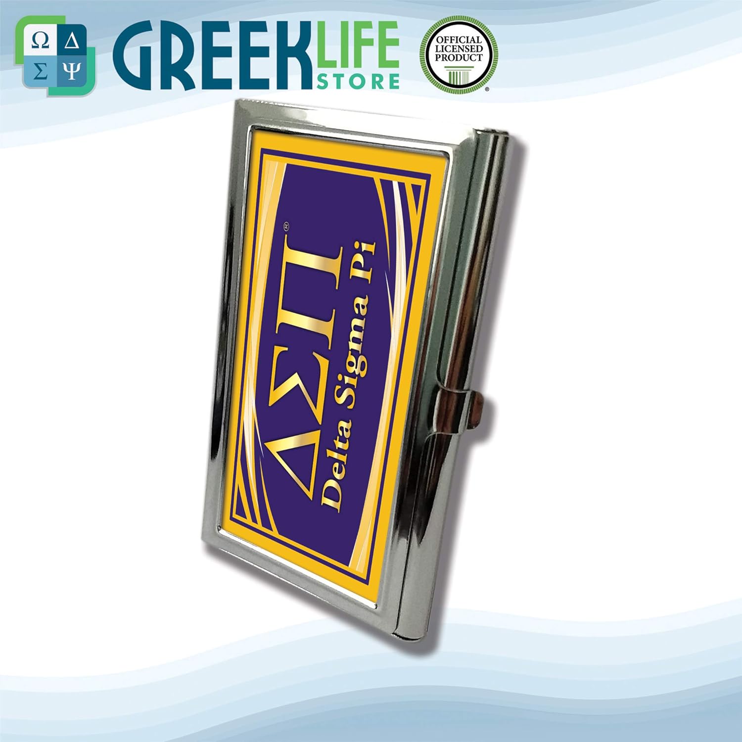 Amazon.com : Delta Sigma Pi Business Card Holder Stainless Steel ...