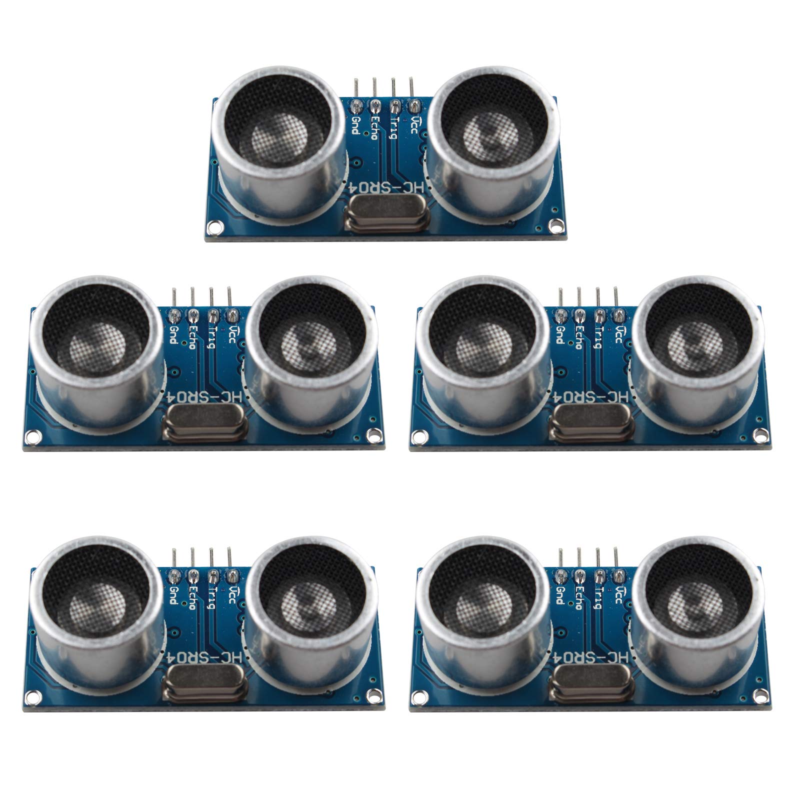 HALJIA 5PCS HC-SR04 Ultrasonic Sensor Distance Measuring Module Compatible with Arduino