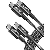 Anker USB C to USB C Cable, 60W Fast Charging Cable (2-Pack, 6 ft, Black) | For iPhone 18 / 17 Series, iPad mini 6, and More
