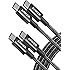 Anker USB C to USB C Cable, Type-C 60W Fast Charging Cable (6 FT, 2Pack) for iPhone 17 Series, iPad mini 6 and More (Black)