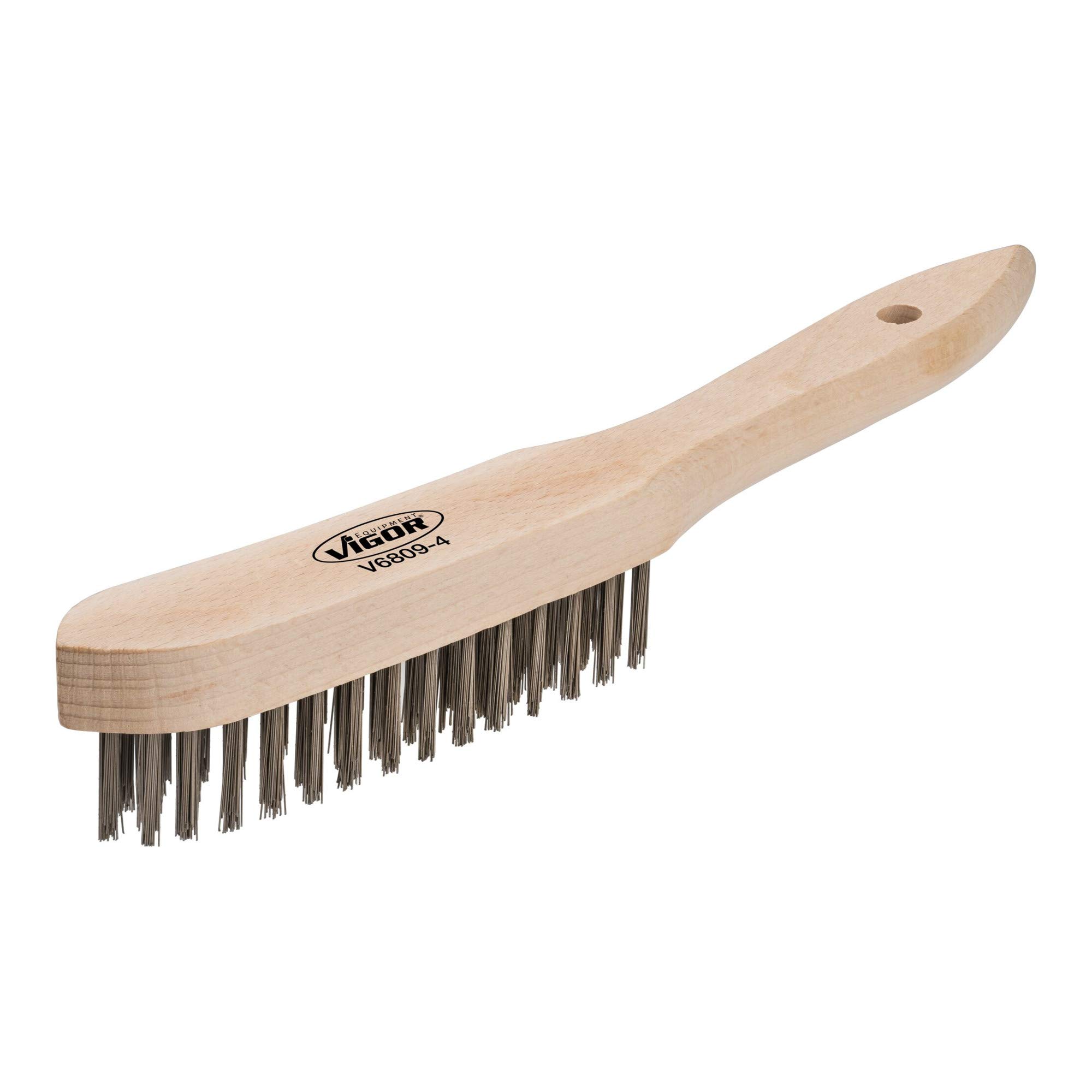 Vigor V6809-4 Steel Wire Brush Wood Colour
