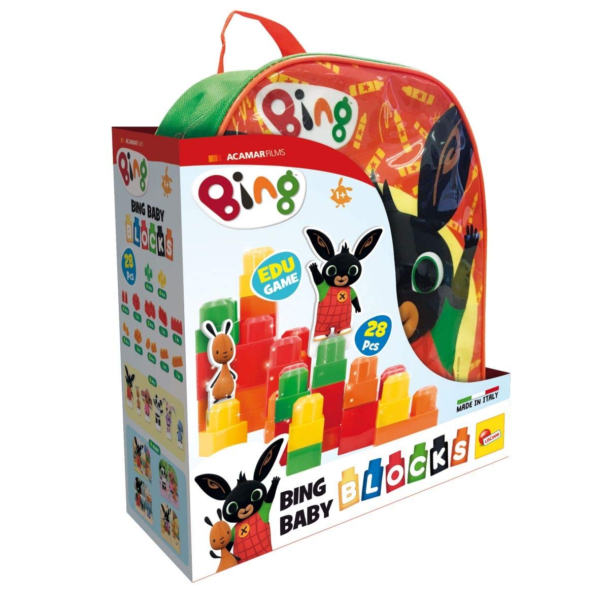 Lisciani Giochi- Bing Backpack Construction Baby Toy for Children, Green, 76864 โ image 1