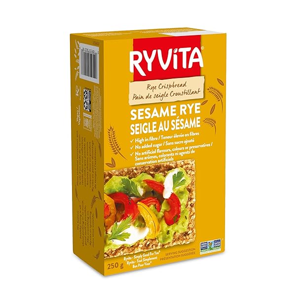 RYVITA SESAME RYE CRISPBREAD, 125 GR