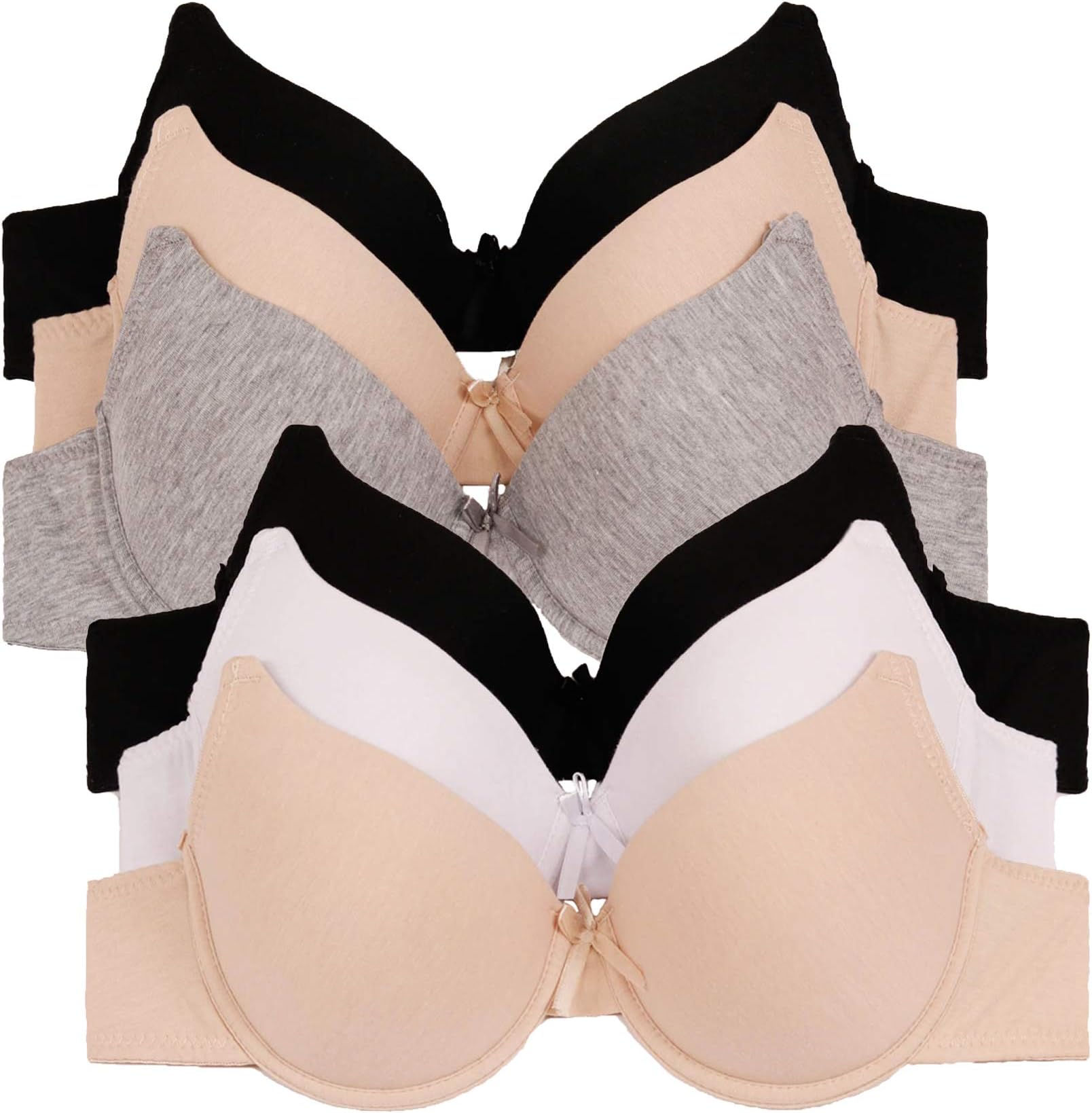 Women's Soft Touch Cotton Bras (Packs of 6) - Various Styles